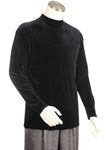 Velvet Grid Long Sleeve Shirt - Black