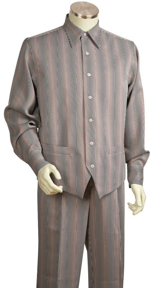Super Stripes Long Sleeve 2pc Walking Suit Set