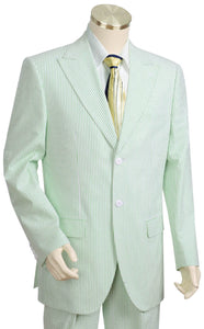 Pinstripe 2pc Zoot Suit Set - Lime