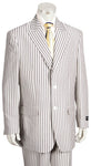 Victorian Stripes Peaked Lapel 2pc Zoot Suit Set - Brown