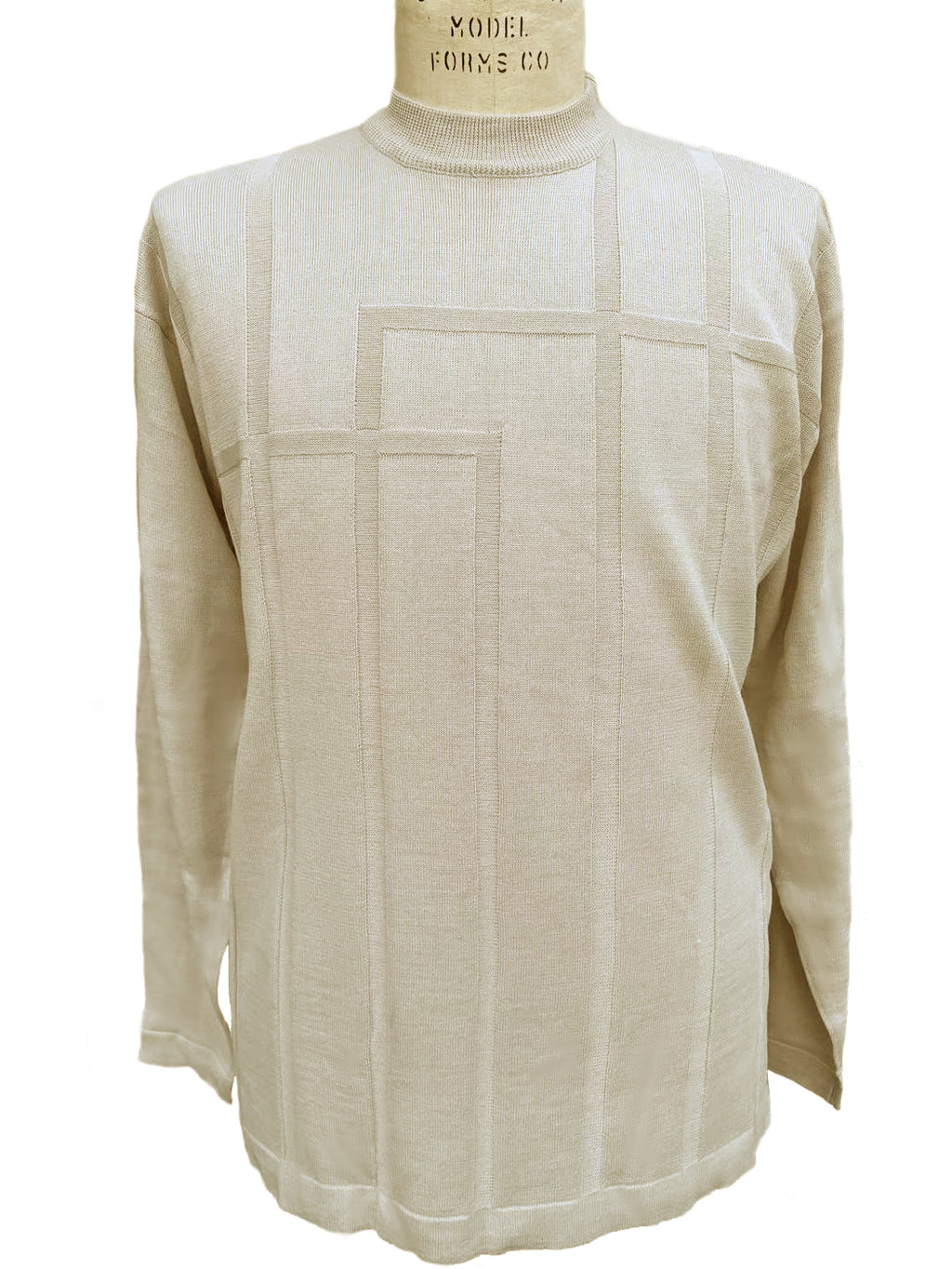 Grid Sect Thermal Long Sleeve Shirt - Khaki