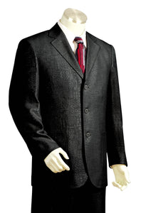 Primordial Shapes Emblazoned 2pc Zoot Suit Set - Black