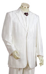 Reflective Stripes 3pc Zoot Suit Set - Off White