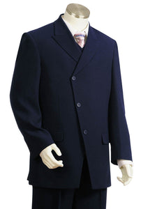 Victorian Side Buttoned 3pc Zoot Suit Set - Navy