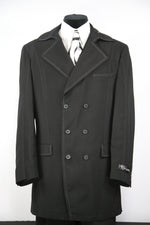 Stylish Trench Collar Double Breasted  3pc  Zoot Suit Set