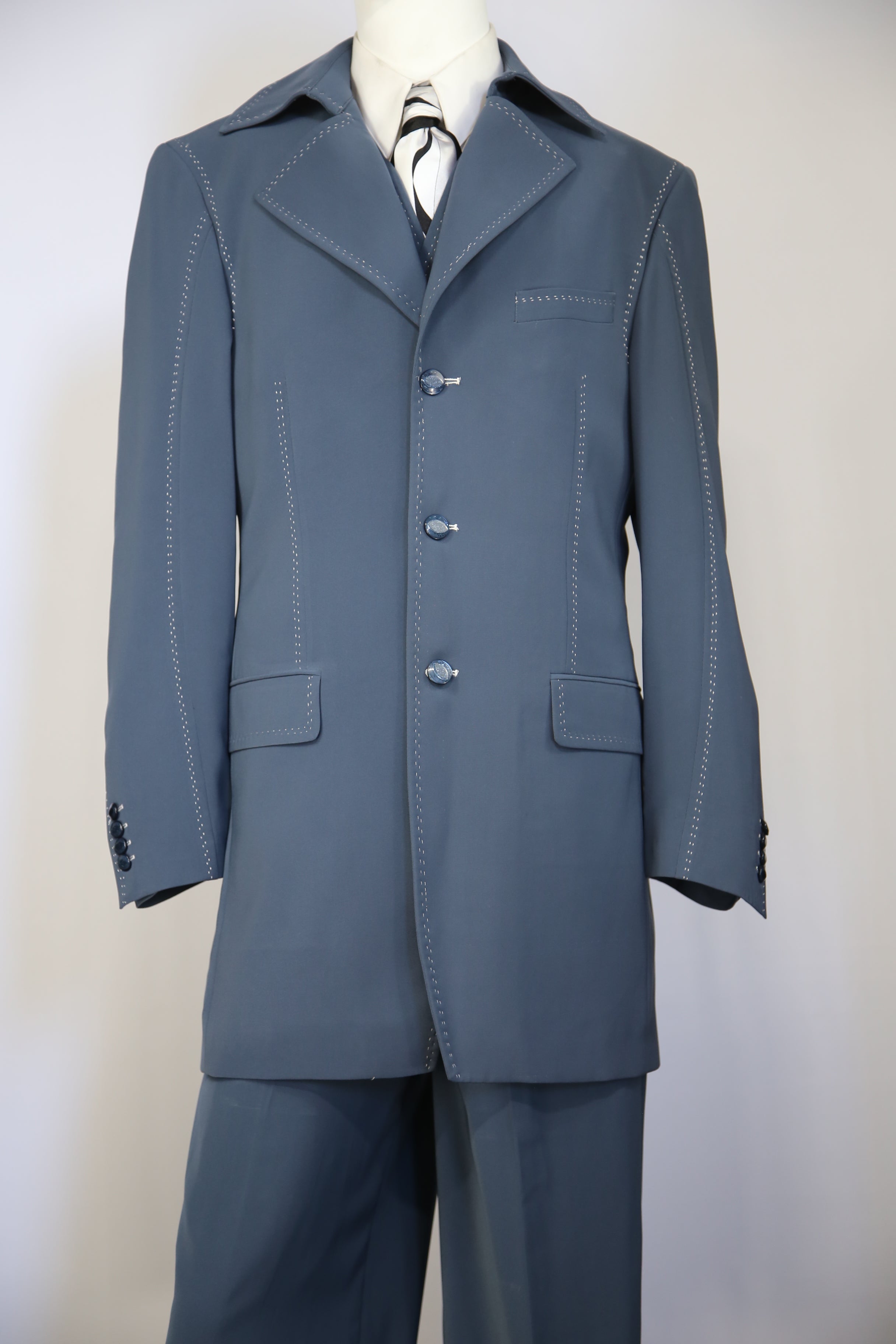 Stylish Trench Collar  3pc  Zoot Suit Set
