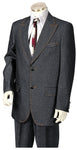 Contemporary Tri Pocket Stitch Accent Denim 3pc Zoot Suit Set - Black