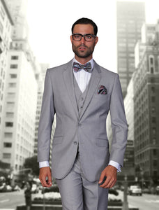 Monotone  3pc Italian Suit Set - Grey