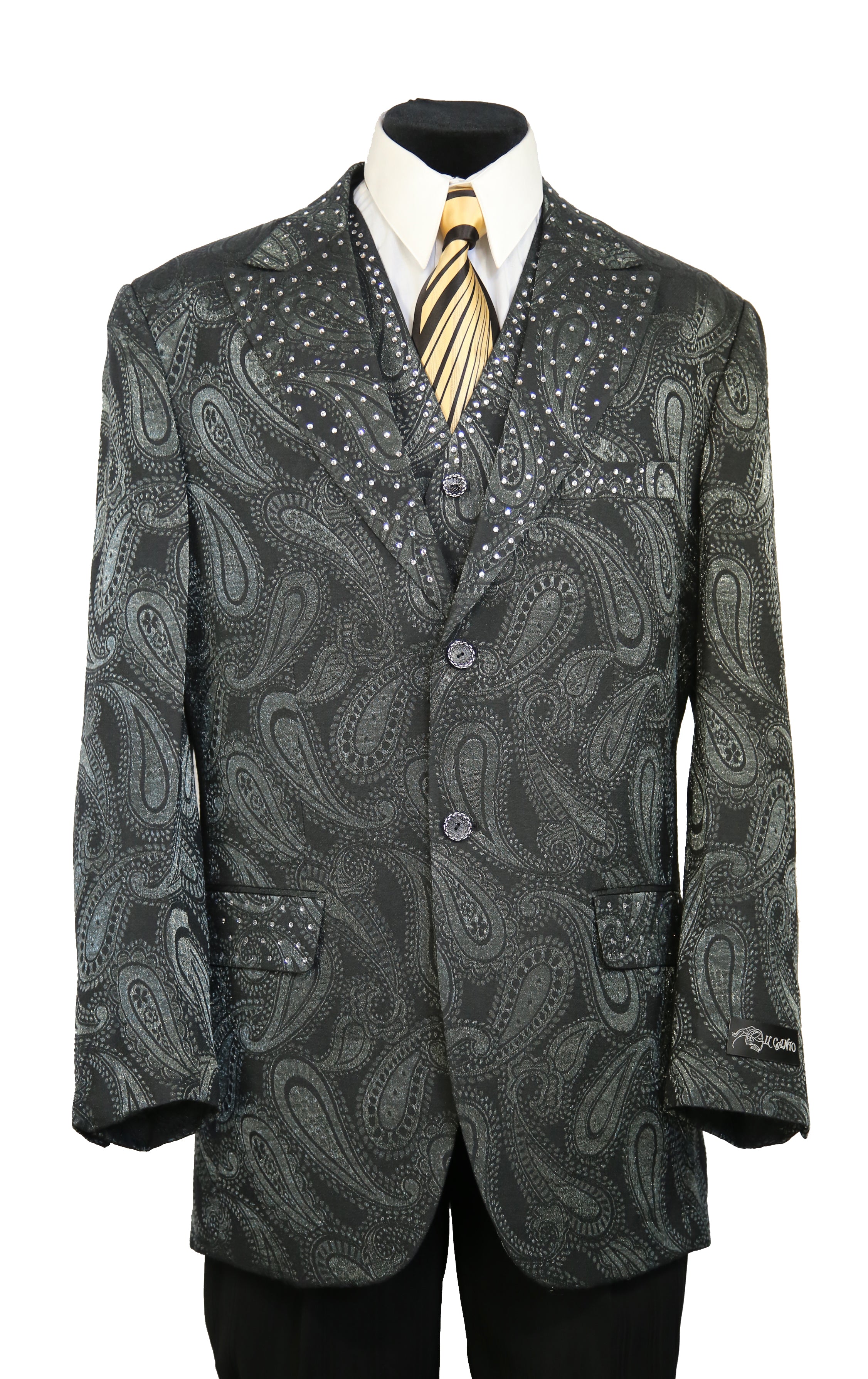 Organic Shapes Emblazoned 3pc  Zoot Suit Set
