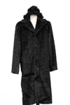 WINTER SPECIAL: FREE FUR HAT + Faux Mink Pelt Fur Coat Buttoned 1pc Long Zoot Suit - Black