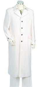 Trench Collar 2pc Long Zoot Suit Set - Off White