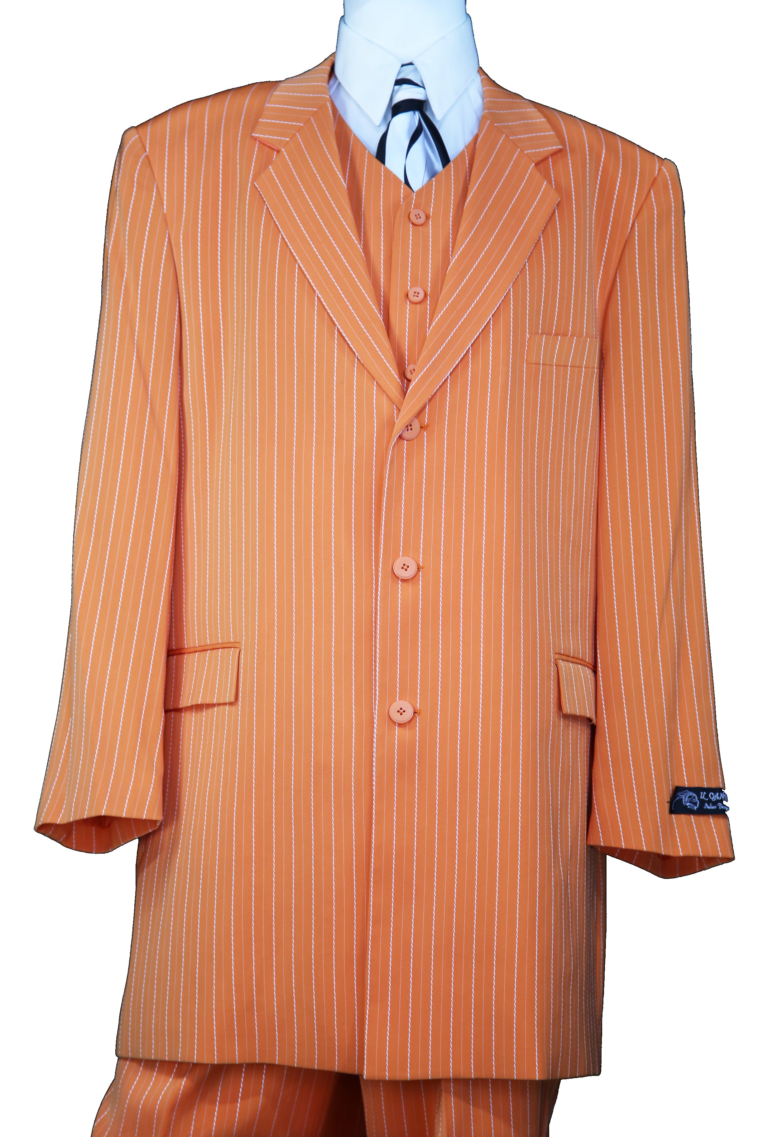 Razor Stripes 3pc Zoot Suit Set - Orange