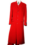 Stylish 3pc Long Zoot Suit Set - Red